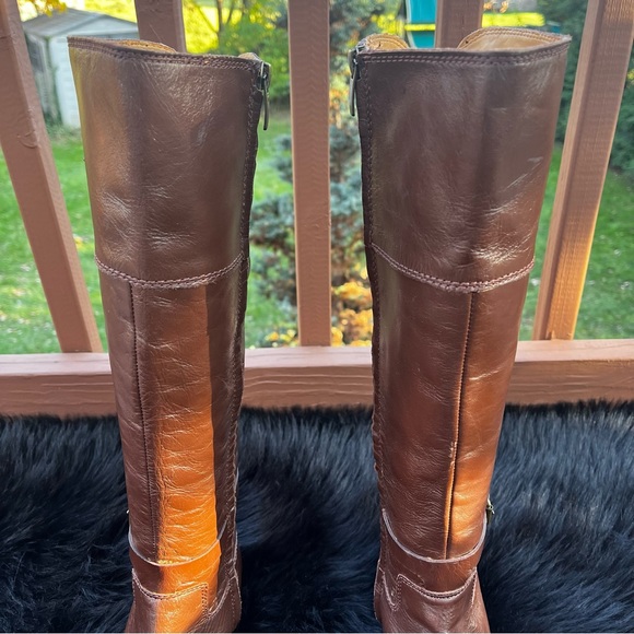 Enzo Angiolini “Eero” Brown Leather Riding Boots - Picture 7 of 13
